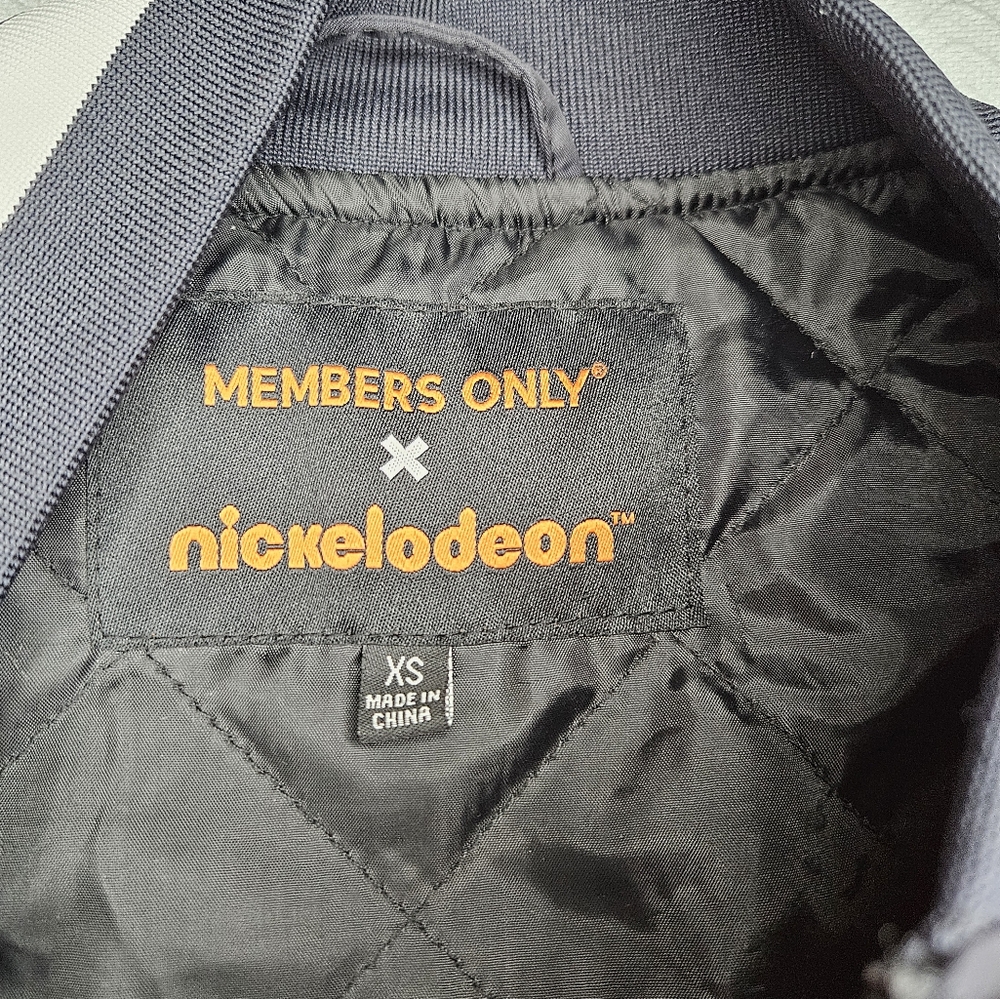 Nickelodeon Members Only Black Cartoon Character Jacket RN 125663 - Picture 4 of 10